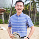 AEMAPE美国苹果中年爸爸夏装短袖t恤polo衫父亲节夏季薄款中老年人宽松 CJ9901浅蓝 M 165