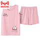 Catman (Miiow) pantalones cortos de chaleco de verano pijama de dibujos animados de algodón puro para mujeres verano algodón sin mangas lindas mujeres de ropa para el hogar