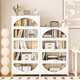 
Moloo steel dustproof bookcase with glass door household storage cabinet multi-layer floor-standing children's bookshelf iron cabinet gray 5 doors-long 900*width 350*height 1695mm