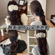 Bai Shilin Korean style 2025 new polka dot bubble banana clip vertical clip half-tied sweet hair clip back of the head hair clip white polka dot banana clip