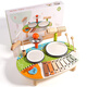 Jishi 25 Kindertrommelspielzeug Percussion Instrumente Multifunktional Montessori Wind Chimäre Drum Schlägen der Musikstation Bildungsschatz Wind Chimäre Trommel