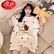 
Langsha pajamas for women in summer pure cotton short sleeve thin cartoon girl summer style women's plus size cotton home clothing set 9928 Women's L size 160cm90-105Jin [Jin equals 0.5 kg] All size