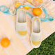 
Pansy Japanese fisherman shoes women's shoes for summer thin breathable and lightweight one-foot comfortable shoes 4238 milky white yellow 37