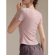 Duoxiangyu Yoga Wear Women's New Summer Running Sports Pilates Training Wear Short-Sleeved Fitness Wear T-Shirt Tight-fitting Sakura Pink Yoga Wear M Recommendation 95-105Jin Jin is equal to 0.5 kg