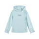 Onmygame girls long-sleeved T-shirt hooded quick-drying breathable sunscreen spring and autumn new top 2025 Glacier Blue 130 cm