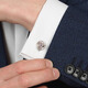Nosskiss Französisch Hemd Manschettenknöpfe Männer schwarze Katzenaugen Auge Plattierung Gold Strass für Geschäfte Cufflinks Custom Birthday Geschenkgeschenke Katze Eye Eye Plating Roségold Geschenkbox