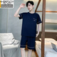 Modal men's pajamas spring and summer shorts shorts pure cotton young and middle-aged large size casual Korean style home clothes 9928 [H series men's short-sleeved shorts suit] L [100-125Jin [Jin equals 0.5 kg]]