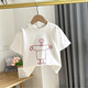 T-shirt de garçons Qinchi Boys Pure Coton Boys à manches courtes Summer Sweat-Absorbing and Breathable Base Shirt New Children's Cartoon's Half-Sumved Summer Bleu Light Bleu 1396T