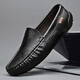 Pang Donglai DL [Recommended by the Central Mother] Doudou shoes men's summer leather cutout 9901 (breathable style) brown 20 38 [Standard leather shoe size]