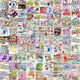 Yingtang 48 Luxury Ensembles complets de jouets Ins Sanrio Girls Diy Toys fait à la main 48 ensembles de livres calmes [pas de matériel]