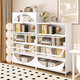 
Moloo steel dustproof bookcase with glass door household storage cabinet multi-layer floor-standing children's bookshelf iron cabinet gray 5 doors-long 900*width 350*height 1695mm