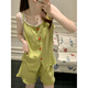
Modal Yunduo cotton pajamas for women in summer with chest pad sexy suspender set fashionable women's home clothes can be worn outside 9226 powder M (80-100Jin [Jin equals 0.5 kg])