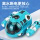 Mihong spray remote control motorboat twin propeller submarine charging motorboat model children's summer bathing play toys [yellow] spray remote control motorboat with lights Deluxe three-battery [can play for 90 minutes]