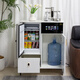 Meijia Meiju tea bar machine solid wood tea bar machine for home high-end living room 2026 new water dispenser office cream style fully automatic all-in-one cabinet disinfection sideboard cooling hot refrigeration double cabinet milk white refrigerated model (can be as low as about 5) cooling and heating type
