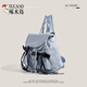 Woodpecker (TUCANO) nylon canvas bow backpack for women 2025 new trend Korean niche backpack large capacity commuting travel bag light blue
