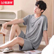 Hengyuanxiang Cotton Pyjamas Herren-Sommer-Kurzarmkleidung für Männer und Teenager Sommer dünne große Anzüge für den Verschleiß HDE-9928 L [Empfohlen 100-120jin [Jin gleich 0,5 kg]]]