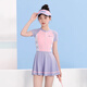 Zailu children's swimsuit girls 2025 new one-piece swimsuit for middle and large children beach sun protection quick-drying swimsuit gray pink fashionable color 85 85 recommended 85-100cm25-35Jin Jin equals 0.5 kg
