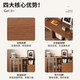 Konosu solid wood Japanese sideboard against the wall integrated living room tea cabinet kitchen storage cabinet storage cabinet bucket cabinet storage cabinet recommended丨sliding door walnut color 100*36*93cm self-installation