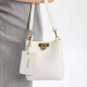Charles/Keith Summer Mujer Bag Ck2-10782094 Hebilla de metal Un hombro Crossbody Bag Bag Baget Bolsa Flaghship Oficial de crema blanca