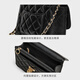 CHARLES&KEITH25秋季新品菱格链条手提斜挎包小方包包女包七夕礼物CK2-50701608 Black黑色 S
