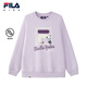 FILA [anti-bacterial] Fila Children's Children's Clothing Top 2025 Autumn New Style Comfortable Pullover Sweater for Men and Girls Sound Wave Purple-VT 150