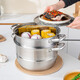 Debo Debo 316 stainless steel steamer three-layer 28cm household multi-bottom cooking soup pot gas stove induction cooker universal
