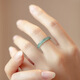 RSRDDY old phoenix jadeite ring plain ring jade ice blue water ring men and women ancient style thin strips women's style real jade ring mouth 21 (inner diameter 19.3MM)