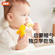 
IKV baby learning to eat training spoon baby short handle silicone self-eating children's tableware astronaut fork spoon yellow-astronaut fork spoon