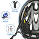 Cycling helmet bicycle road bike balance bike wheel skating safety helmet mountain bike women and men's universal ultra-light integrated black and blue model