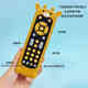 Infant and Toddler TV simulation remote control children with music English learning remote control early education puzzle cognitive toys [monkey silicone sleeve] remote control