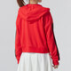 Vêtements féminins adidas 2025 Summer New W S ft fz HD Sports et veste à capuche décontractée rouge IS6999 S