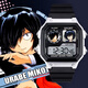 
Playing the mystery of the girl X Bubu Mikoto peripheral watch 2D watch Children's junior high school students electronic watch [Fashion silver-black-electronic watch] L3884 [Gift box packaging]