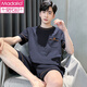 Modal Herren Pyjamas Sommer 2025 Neues Baumwollkleidung für Kurzschleife für Männer für Männer Teenager Sommerstil großgröße HDE-9934 4XL