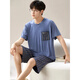 Catman (Miiow) Modal Herren Pyjamas Sommer-Set Dünne Kurzarmeis-Eisdraht-Sense Sie können großer Home-Anzug 2025 New Yu Zhaolin-6624 [Modal] L [vorgeschlagen 100-120 Jin [Jin gleich 0,5 kg]]