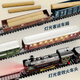 Simulada Electric Retro Retro Thomas Train Pack Toys Toys de alta velocidad para niños Modelo de automóvil de automóviles de alta velocidad Batería - Locomotora eléctrica retro + 3 carro + 14 vías