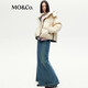MO&Co. Winter waterproof and stain-proof detachable top hooded duck down jacket