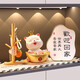 Yunya Lucky Cat Wohnzimmer Eingangsaufbewahrungsschlüssel und wohlhabende Ornamente für Hauseinrichtungsdekorationen bewegte Geschenke Yuanbao Rettung Katze + Holzrahmen + Fotorahmen + Ballon Katze 2 Katzen