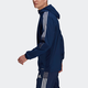 阿迪达斯 （adidas）Tiro 21 侧边三条纹拼色Logo印花足球运动连帽外套夹克 男款 深蓝 深蓝色 S