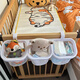 Qiaole Bear Baby Game Fence Cuna Cuna Bolsa colgante Multifuncional Bolsa de almacenamiento de pañales Bolsa colgante Bolsa de almacenamiento