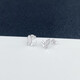 Lao Fengxiang platinum earrings LUCK diamond butterfly earrings, a light luxury gift for girlfriend and wife as a birthday gift, platinum jewelry, white gold, about 2.57g