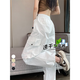 [Delgado seco rápido] Pantalones de trabajo blanco para mujeres en verano Pantalones de harén de patas de pierna ancha y otoño Pink [regular] l