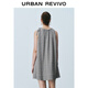 UR2025 Autumn New Women's Casual Cashered Lace-Up Corto sin mangas, Uyu750091 Black Plaid XL