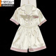 
Modal 2025 new ice silk pajamas for women short-sleeved summer thin silk for outdoor wearable home clothing suit spring and summer FS_9214# cardigan double short lace pocket 2XL