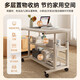Bedside table movable simple small table bedroom home student desk simple dormitory writing lifting computer table three-layer model solid wood color 80*40cm