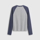 Gap Women's 2025 Autumn New Style Embroidered Logo Contrast Color Raglan Sleeve Slim Knitted Long Sleeve Top 792702