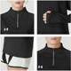 UNDER ARMOUR Under Armor quick-drying t-shirt men's long-sleeved autumn half-zip sports loose top casual fashion pullover bottoming shirt black 603-001 elastic quick-drying L