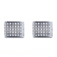 Nosskiss Light Luxus Square Seuchter Kristall Manschettenknopf Französisches Hemd Manschettenknopf Herren Ärmel Nagelmanschetten Geschenkbox Vatertag Geschenk Silber Silber