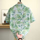 Kurashi Ichiki Shirt Hawaiian Flower Shirt Short Short's Men's Summer Ice Silk Fin Beach Couple Loose Casual confort