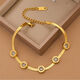 Anst Old Phoenix Gold Store Plated 18K Gold Titanium Steel Bracelet Style coréen Fashionable and Everypic Titanium Steel Bracelet Femmes 6627 Gold 20cm