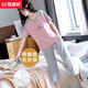 
Hengyuanxiang pajamas with chest pad for women in summer pure cotton short-sleeved cropped pants for outerwear full-cotton summer women's home clothes seven-point chest pad: 679 Barbie Bear M women